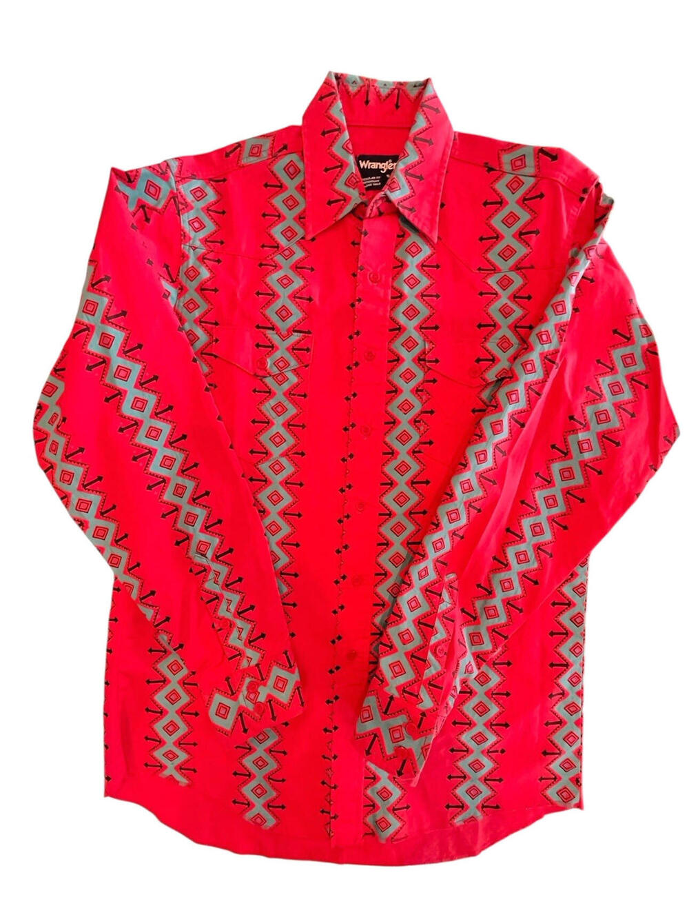 Wrangler Brushpopper Vtg NOS Shirt Mens 16-35 SZ Lg  2294.559a